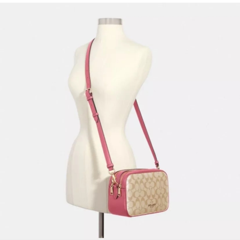 Coach Pink and Tan Crossbody Bag - Picture 3 of 16